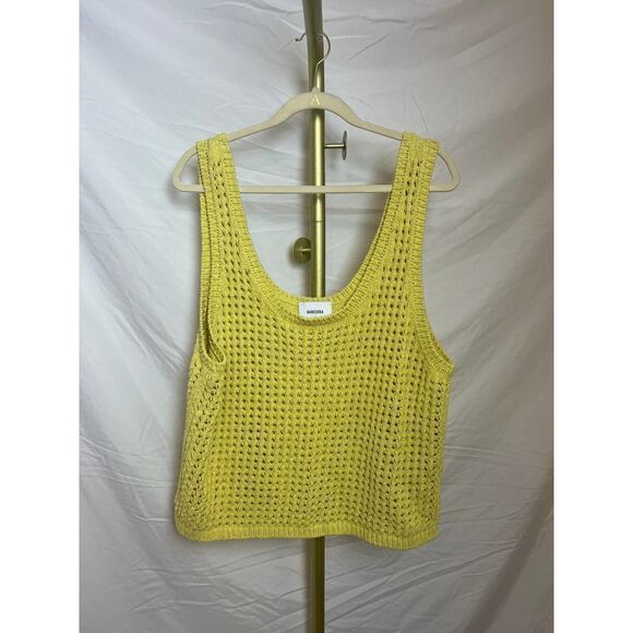 Nanushka Tula Yellow Crochet Tank Sz. L - Picture 2 of 6